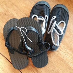 2pr Cat & Jack Boys Beach Summer Shoes sz 10